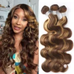 Highlight Honey Blonde Brazilian Body Wave 3 Bundles 100% Human Hair Weave