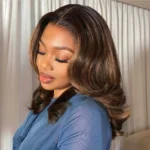 Highlight Brown Layered Cut Loose Wave Glueless Wigs Pre-Cut 6×5 Lace Human Hair Wigs - Image 11
