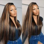 Highlight Brown U Part Wig Body Wave / Straight No Glue Easy Install - Image 6