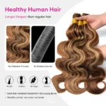 Highlight Mix Color Blend Human Bulk Hair Boho Braiding Beach Curly / Body Wave Knotless Braids 100g/bundle - Image 10