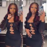 Highlight Burgundy Body Wave 13×4 Full Frontal HD Lace Human Hair Wig - Image 4