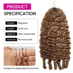 Highlight Feather Crochet Hair Miracle Knots Human Hair Extensions Burmese Curly / Kinky Curly - Image 4
