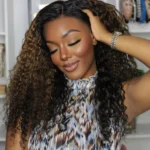 Highlight Curly 6×5 13×4 Lace Front Wig Human Hair Wig Pre-Plucked Hairline - Image 2