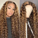Highlight Honey Blonde Deep Wave 6×5 13×4 Human Hair HD Lace Front Wigs - Image 3