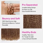 Highlight Kinky Curly Feather Crochet Hair Extensions Miracle Knots Pre-Separated Braiding Hair - Image 6