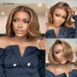 Highlight Layered Cut Bob Wig Pre-Styled Glueless 6×5 Pre-Cut Lace Wig - Image 5
