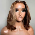 Highlight Layered Cut Bob Wig Pre-Styled Glueless 6×5 Pre-Cut Lace Wig - Image 3