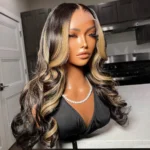 Glueless Honey Blonde Highlight Loose Body Wave 6×5 Pre-Cut HD Lace Closure Wig Put On & Go - Image 3