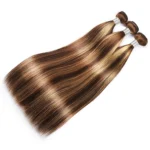 Highlight Honey Blonde Straight Hair 3 Bundles With 5×5 HD Lace Closure - Image 7