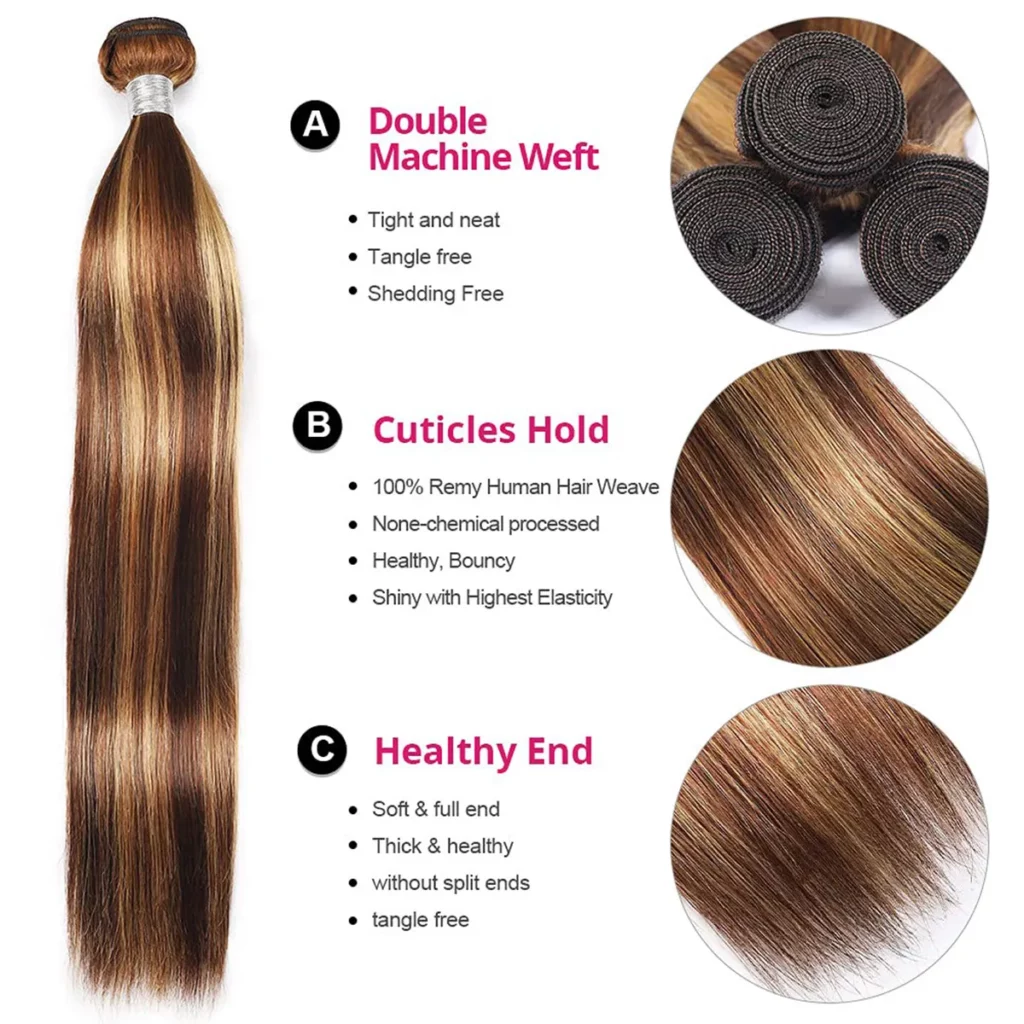 Tinashe hair highlight straight hair bundles (8)
