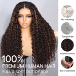 Highlight Water Wave 6×5 13×4 HD Lace Human Hair Wigs - Image 5