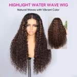 Highlight Water Wave 6×5 13×4 HD Lace Human Hair Wigs - Image 4