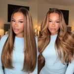 Balayage Honey Blonde Glueless Highlight Wig Pre-Cut 6×5 HD Lace Bleached Knots Ready To Go
