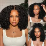 Kinky Curly Reddish Brown Glueless 6×5 HD Lace Wig Salon Quality Human Hair Wig 200% - Image 15