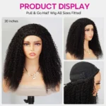 2 Wigs $179 | Kinky Curly 3 In 1 Half Wig 20” & Straight 6×5 Lace Bob Wig 10” - Image 5