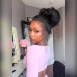 Kinky Straight Pull Go 360 Drawstring Lace Frontal Wigs Pre Plucked Hairline Human Hair Wigs - Image 17