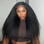 Kinky Straight 13×4 HD Lace Frontal Wig Seamless Blend Human Hair Wig - Image 7