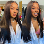 Straight Hair With Layers Shoulder Length Glueless Wig Human Hair HD Lace Wig - Image 9