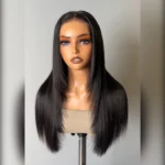 Straight Hair With Layers Shoulder Length Glueless Wig Human Hair HD Lace Wig - Image 2