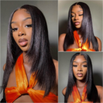 Straight Hair With Layers Shoulder Length Glueless Wig Human Hair HD Lace Wig - Image 8