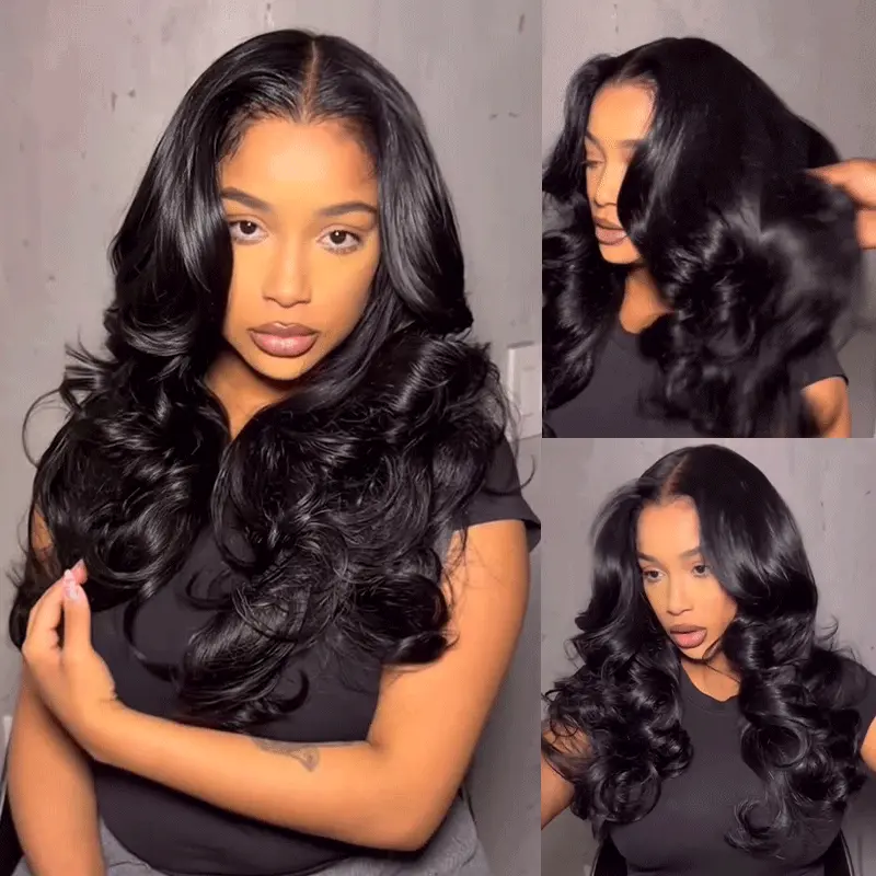 Layered Cut Glueless Loose Body Wave 6×5 HD Lace Wig Pre-Everything Human Hair Wigs Layered Cut Loose Wave Pull Go 8×6 13×6 Invisible HD Lace Wig Salon Quality Butterfly Cut Human Hair Wig - Image 1