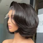 Layered Cut Blowout Straight Bob Wig 6×5 Pre-Cut HD Lace Wig 180% - Image 3