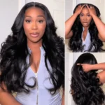Trendy Layered Cut Loose Wave Wig Dark Brown / Burgundy Color Pull Go Glueless 6×5 Lace Wig 200% - Image 16