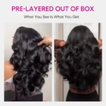 Layered Cut Loose Body Wave U Part Wig Human Hair Wig Clip & Go - Image 7