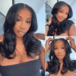 Butterfly Layered Haircut 6×5 HD Lace Wig Shoulder Length Pre-Styled Human Hair Wig - Image 9