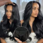 Layered Cut Loose Body Wave U Part Wig Human Hair Wig Clip & Go - Image 13