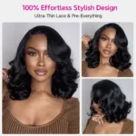 Barrel Curls Glueless Lace Wig 6×5 / 13×4 Undetectable HD Lace Front Short Wigs 250% - Image 6