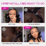 Glueless Pre-Cut 6×5 Lace Closure Wig Barrel Curls Shoulder Length Bleached Knots Beginner Friendly - Image 11