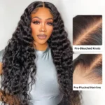 13×4 HD Lace Frontal Glueless Wig Pre-Bleached Knots Loose Deep Wave Human Hair Wigs - Image 3
