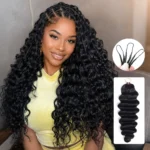 Feather Crochet Hair Loose Deep Miracle Knots Boho Braids Human Hair Extensions Protective Style
