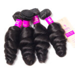 Tinashe Hair With Frontal Brazilian Loose Wave 100% Brazilian Virgin Remy Hair With Frontal Spring Loose Curly 3 Bundles With Frontal - Image 3
