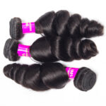 Tinashe Virgin Hair Brazilian Loose Wave With Closure Brazilian Remy Hair Spring Curly 4 Bundles Hair Weft With 5×5 Closure - Image 4