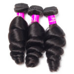 Tinashe Virgin Hair Brazilian Loose Wave With Closure Brazilian Remy Hair Spring Curly 4 Bundles Hair Weft With 5×5 Closure - Image 3