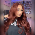 Put On & Go Reddish Brown Glueless Lace Closure Wig 6×5 Pre-Cut Lace Human Hair Wig - Image 11