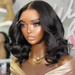 Loose Wave Short Bob Wig Wear Go Pre-Bleached Knots Glueless Pre-Cut 6×5 Lace Wig - Image 4