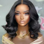 Loose Wave Short Bob Wig Wear Go Pre-Bleached Knots Glueless Pre-Cut 6×5 Lace Wig - Image 3