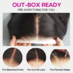 Wear And Go Glueless 6×5 Lace Wig Pre-cut Lace Bleached Knots Body Wave HD Lace Closure Wig - Image 7