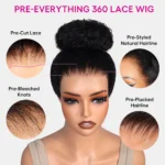 Yaki Straight Pull Go Drawstring 360 Lace Frontal Wigs Ready To Wear Glueless Human Hair Wig - Image 6