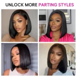 Double Drawn Bone Straight Bob Wig Pull & Go Glueless 6×5 Lace Raw Human Hair Wig - Image 13