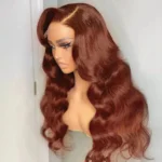 Reddish Brown #33 Body Wave 6×5 13×4 HD Lace Front Wig 180% Human Hair Wig - Image 6
