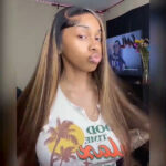 Ombre Highlight Brown With Dark Roots Straight Glueless 6×5 Lace Wig - Image 2