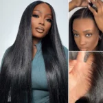 13×4 13×6 Lace Full Frontal Wig Straight Hair Skin Melt Glueless HD Lace Front Wigs Pre-Bleached Knots - Image 5