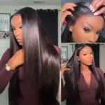 13×4 13×6 Lace Full Frontal Wig Straight Hair Skin Melt Glueless HD Lace Front Wigs Pre-Bleached Knots - Image 2