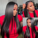 13×4 13×6 Lace Full Frontal Wig Straight Hair Skin Melt Glueless HD Lace Front Wigs Pre-Bleached Knots - Image 13