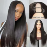 Straight U Part Wigs & V Part Wigs Human Hair Wigs Scalp Look 180%