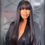 Wear Go Glueless Straight Pre-Cut 6×5 Lace Wigs with Bangs 180% - Image 13